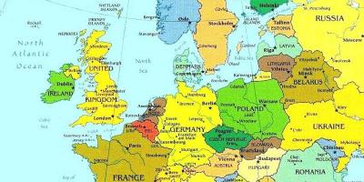 რუკა ლუქსემბურგი და მის მიმდებარე ქვეყნებში